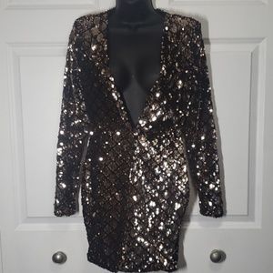 Akira gold Sequin dress